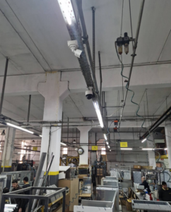 Fabrika içi güvenlik kamera sistemi