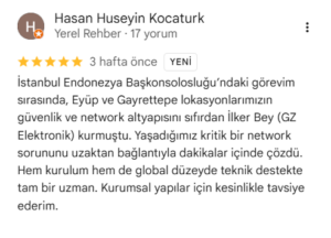Kurumsal network ve teknik destek referansı
