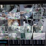 NDUSTRIO fabrikasında kurulan IP kamera sistemine ait NVR canlı izleme ekranı