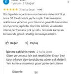 Kadıköy Göztepe Bulut Apartmanı kamera sistemi müşteri yorumu